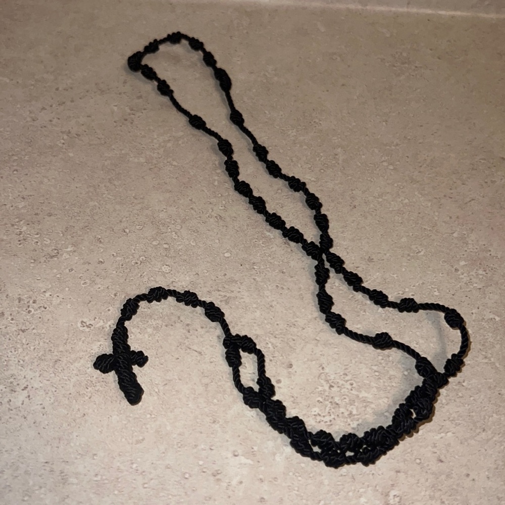 Crochet rosary/prayer necklace